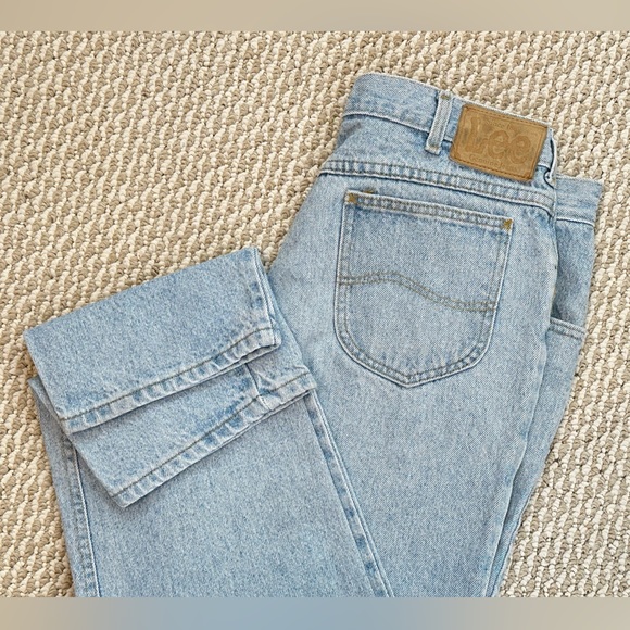 Vintage Lee 90’s Jeans High  Rigid Straight 🔥 Light Wash - Picture 3 of 15
